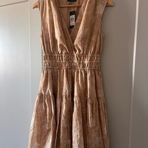 Tommy Hilfiger Tan Floral Mini Dress